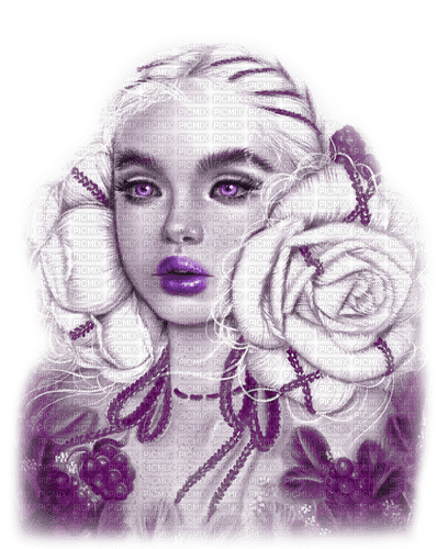 Fantasy.Woman.White.Purple - png gratis