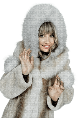 woman in fur bp - 免费PNG