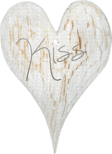 Heart Wood Kiss wordart - png ฟรี