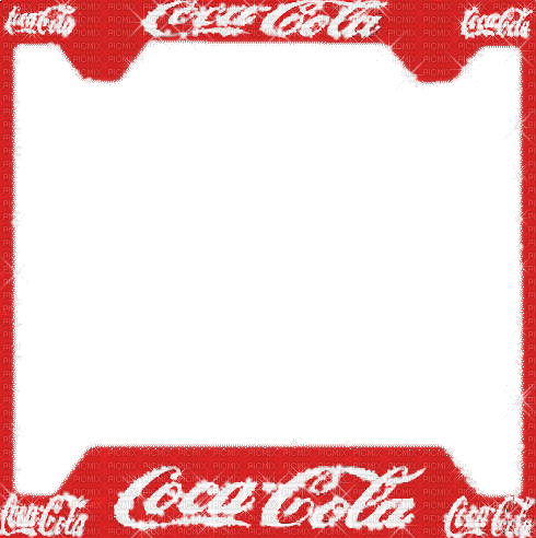 coca cola frame with white glitter - Free animated GIF