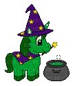 Witch unicorn - Bezmaksas animēts GIF