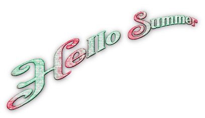 soave text hello summer pink green - фрее пнг