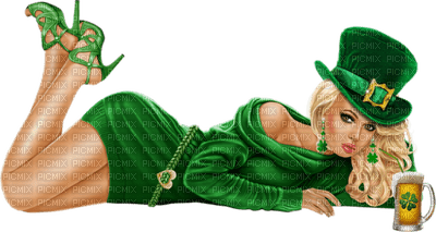 Kaz_Creations Woman Femme Colours Colour-Girls St.Patricks Day - png gratis