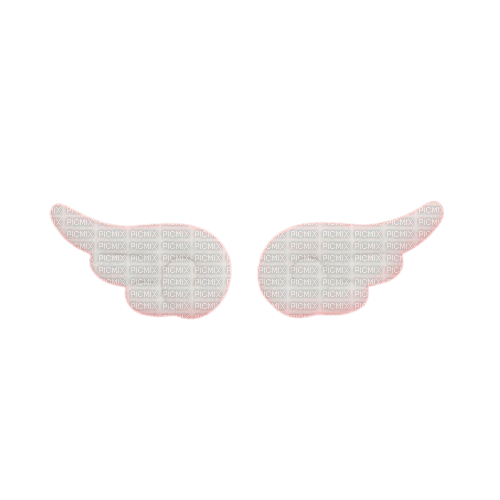 cute cartoon white and pink angel wings - 免费PNG