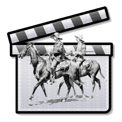 horse cheval pferd cowboy deco movie film black  tube   western wild west  occidental wilde westen ouest sauvage - png grátis