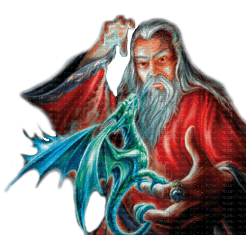 wizard and dragon by nataliplus - ücretsiz png