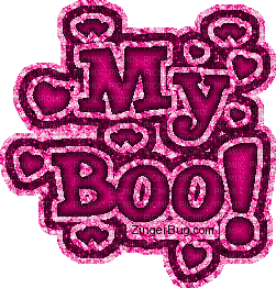 my boo heart text - Gratis animeret GIF