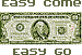 Money easy come easy go - GIF animado grátis