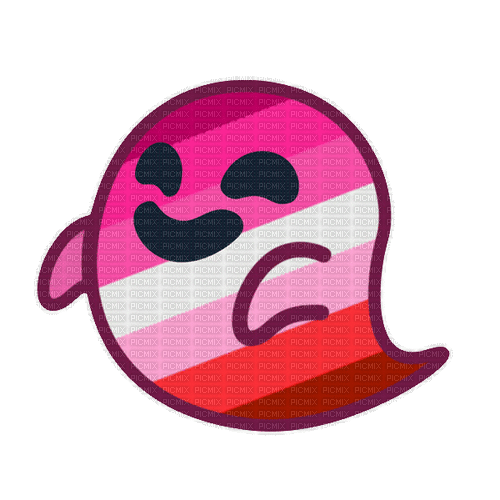 Pink Ghost Halloween - 無料のアニメーション GIF