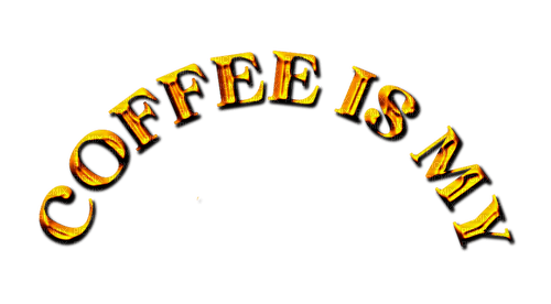 ♡§m3§♡ coffee text words saying png gold - PNG gratuit