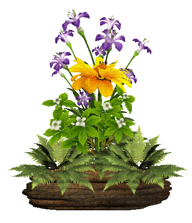 Arreglo floral - GIF animado gratis