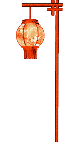 Asian Lantern.Orange - PNG gratuit