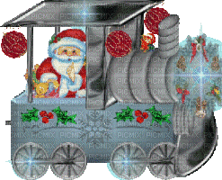 Christmas Train - GIF animado gratis