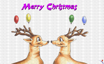Kissing Deer - GIF animasi gratis