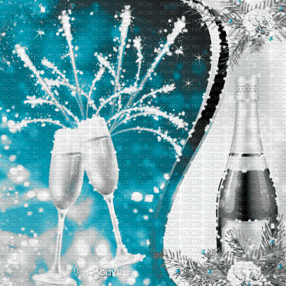 soave background animated new year  glass bottle - GIF animé gratuit