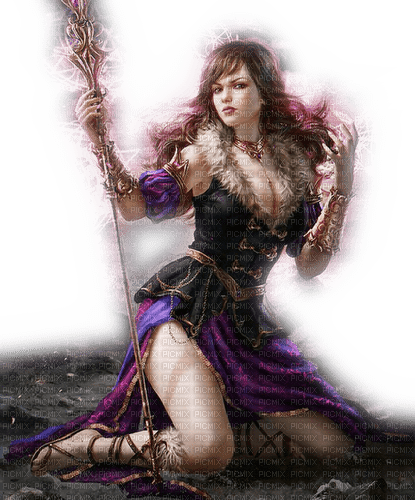 Rena purple lila Fantasy Woman Girl Mädchen - PNG gratuit