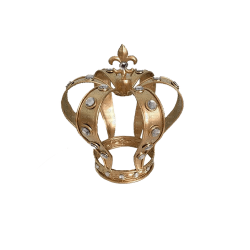 kikkapink deco scrap crown gold - PNG gratuit