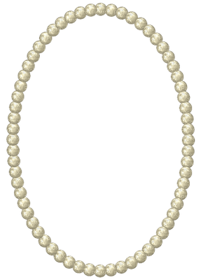 minou-frame-ovale-pearls - ücretsiz png