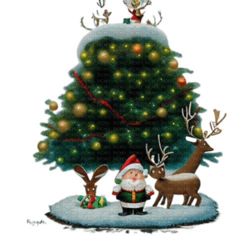 kikkapink christmas clipart tree santa - безплатен png