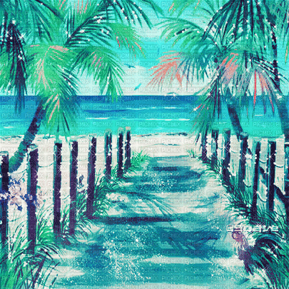soave background animated summer tropical beach - GIF animasi gratis