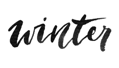 text winter hiver black - Free PNG