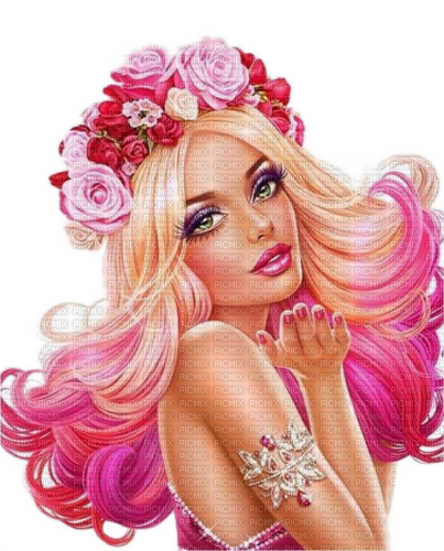 Girl With Pink Hair - nemokama png