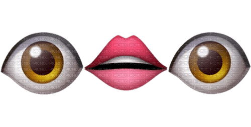 Emoji eyes face meme - PNG gratuit