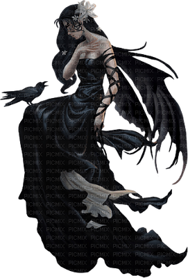 goth lady - png gratuito