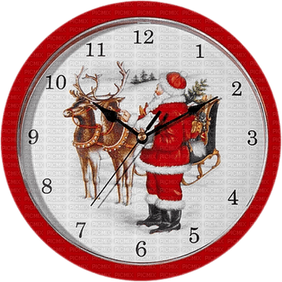 santa clock - png ฟรี