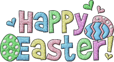 happy easter text pâques gif - Free animated GIF