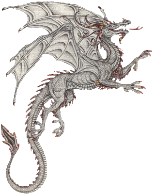 dragon blanc - Бесплатный анимированный гифка