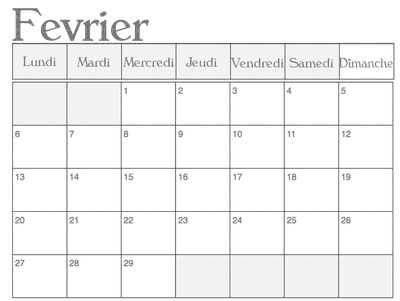 loly33 calendrier  FEVRIER - 免费PNG