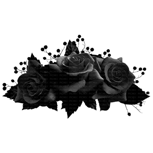 Gothic.Roses.Black - png ฟรี