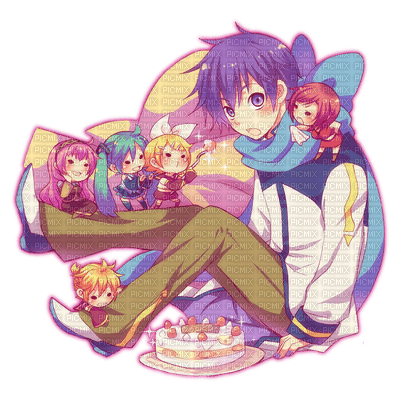 KAITO & the vocaloids... - Free PNG