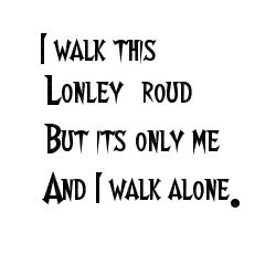tekst i walk alone - gratis png