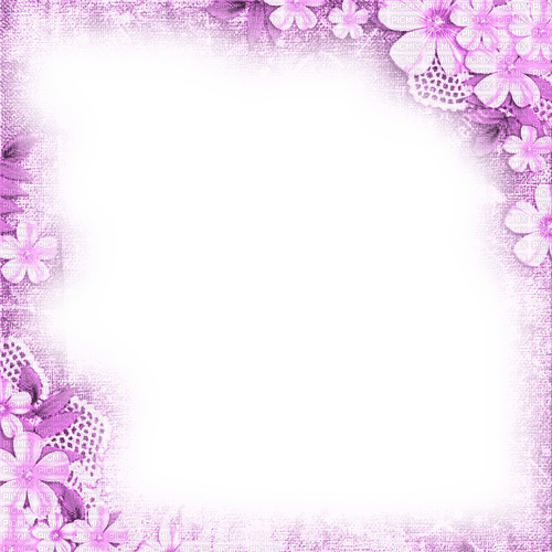 Purple Flowers Frame - By KittyKatLuv65 - ingyenes png