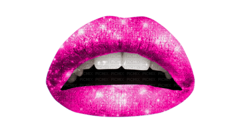 Pink Sparkly Lips - bezmaksas png