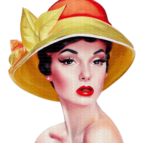 kikkapink vintage woman fashion hat - darmowe png