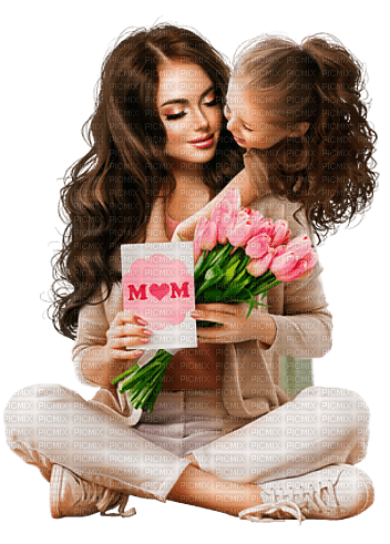 woman , Mother's Day . rosa - png gratuito