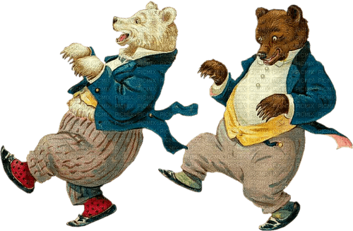 dolceluna bear couple funny deco - png ฟรี