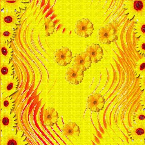 SA   / Bg. animated.texture.flowers.yellow..idca - Kostenlose animierte GIFs