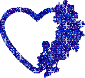 coeur bleu violet - GIF animate gratis