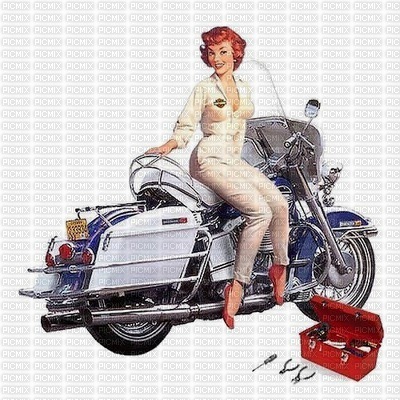 woman with motorbike bp - 無料png