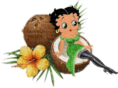 betty boop hawaiian bp - Безплатен анимиран GIF