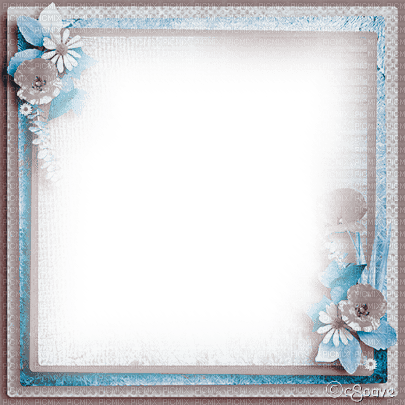soave frame vintage flowers lace autumn blue - 無料png
