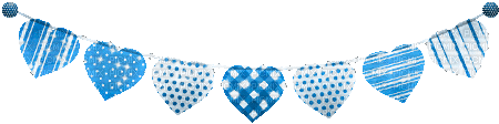 soave deco valentine bordrer heart animated blue - Бесплатный анимированный гифка