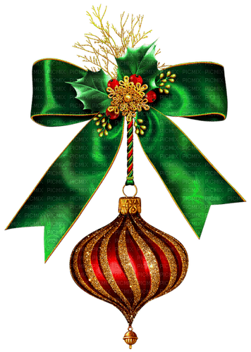 Christmas.Winter.Deco.Green.Red.Gold - png ฟรี
