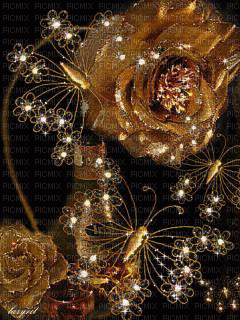 Rena gold Rose Hintergrund animated - Gratis geanimeerde GIF