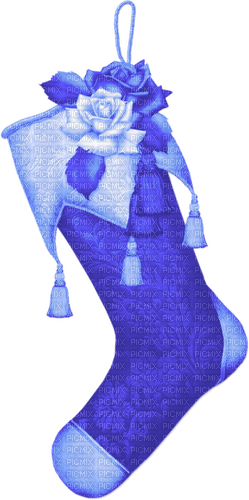 Stocking.Roses.Blue - ilmainen png