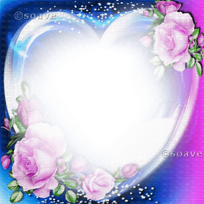 soave frame vintage heart valentine flowers rose - 無料png